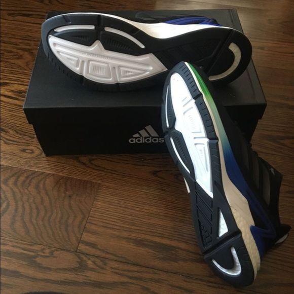 ADIDAS Response Super Boost Mens Running Shoes Black Blue Green Size 11.5 NWT - Picture 8 of 16